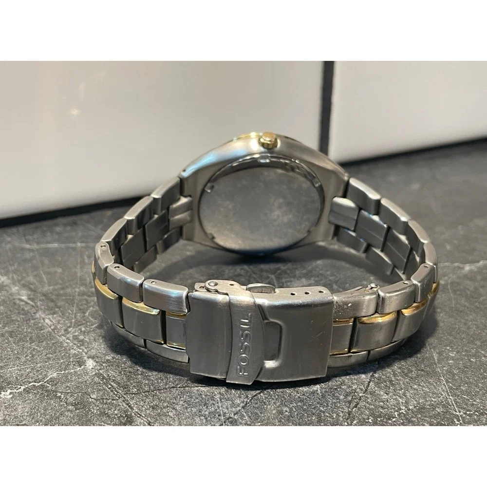 Fossil Silver and Gold Tone Surf Watch - New Battery